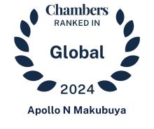 Apollo N. Makubuya is a Top Ranked lawyer in Chambers Global